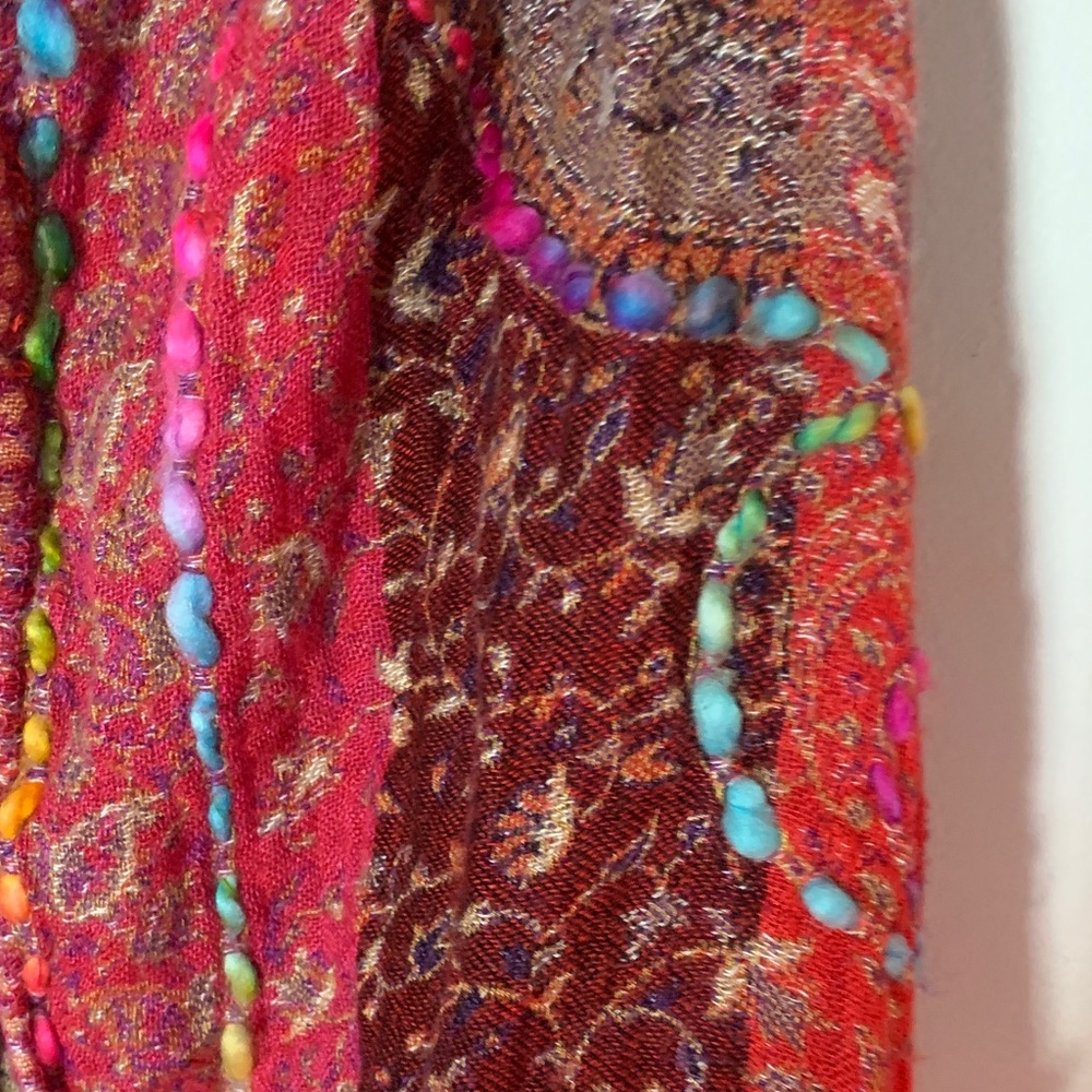 Soft Surroundings Multicolor Patterned Vest With Fringe - Picture 8 of 9